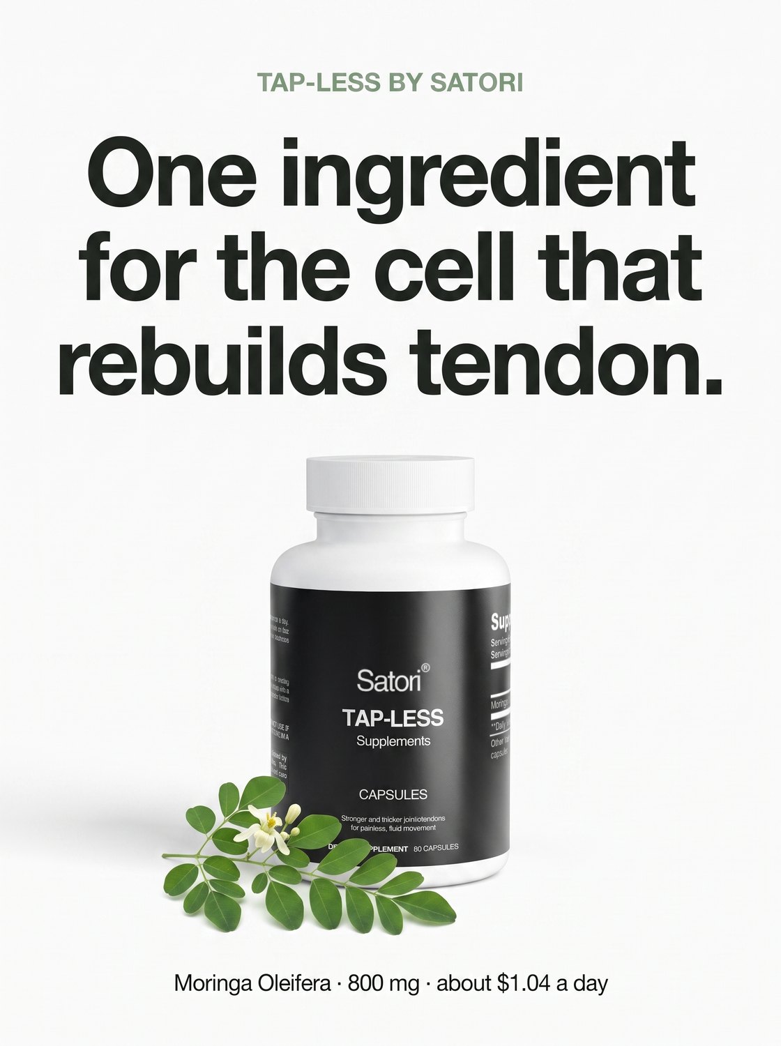 Tap-Less — one ingredient for the cell that rebuilds tendon